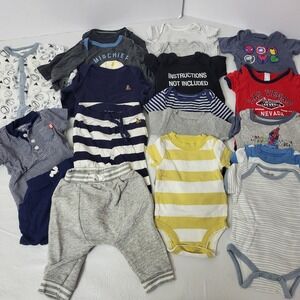 Baby Boys Clothes Bundle 18pc lot 3M 3-6M Carter's Marvel Gap Chick Pea Cat Jack
